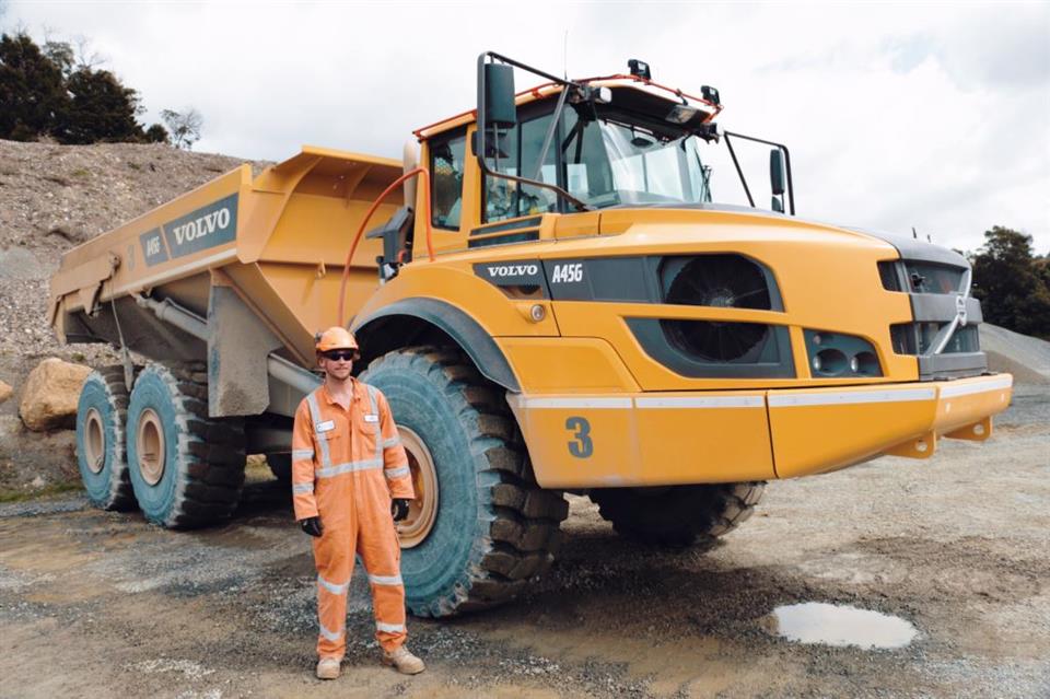 Dump truck review: Volvo A45G articulated hauler by GBC Winstones Otaika Quarry operator