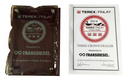 TDX awarded Terex Finlay 3 Crown Award