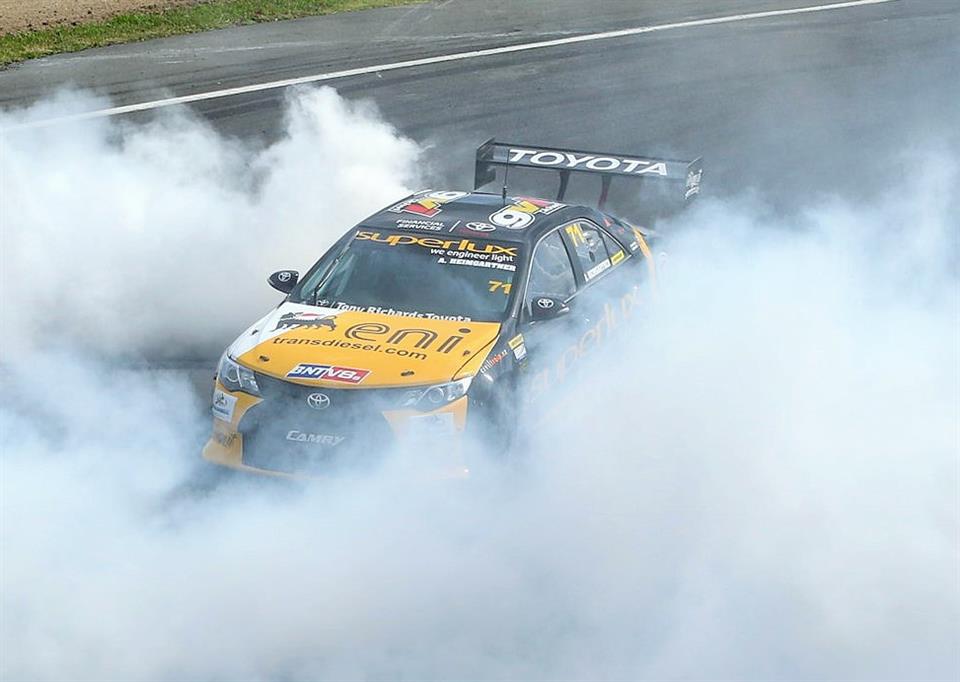 Andre Heimgartner is crowned NZ V8's champion.