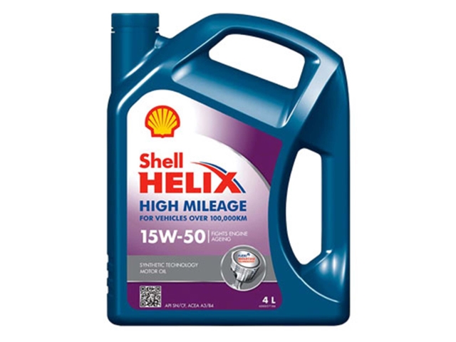 Shell Helix High Mileage Engine oil 15W-50  4L