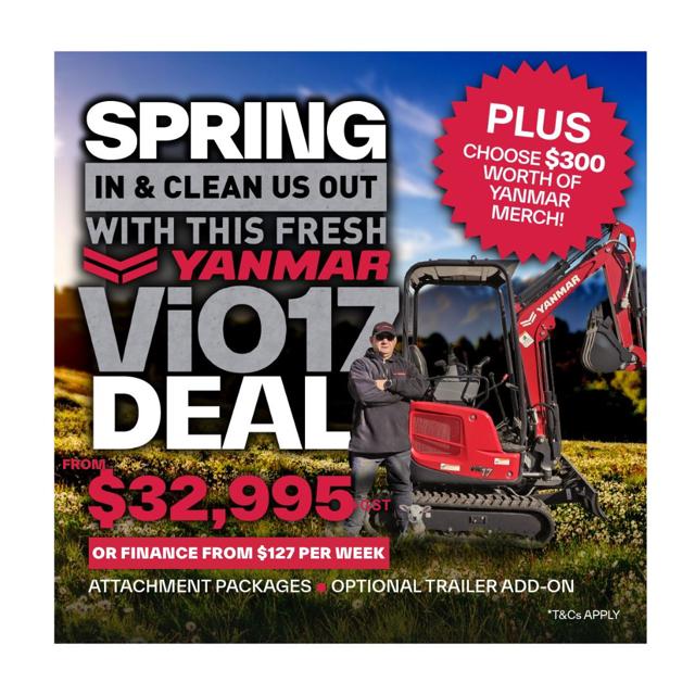 Yanmar Vi017 Deal - From $32,9995 + GST