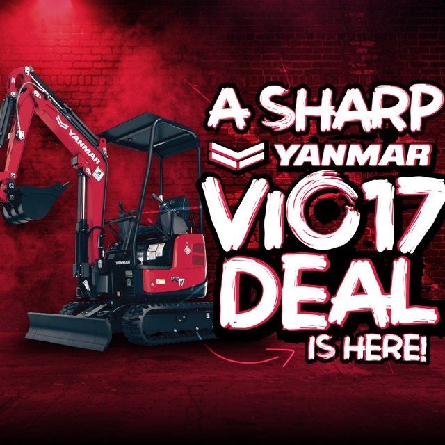 A sharp Yanmar ViO17 deal including hitch and attachments