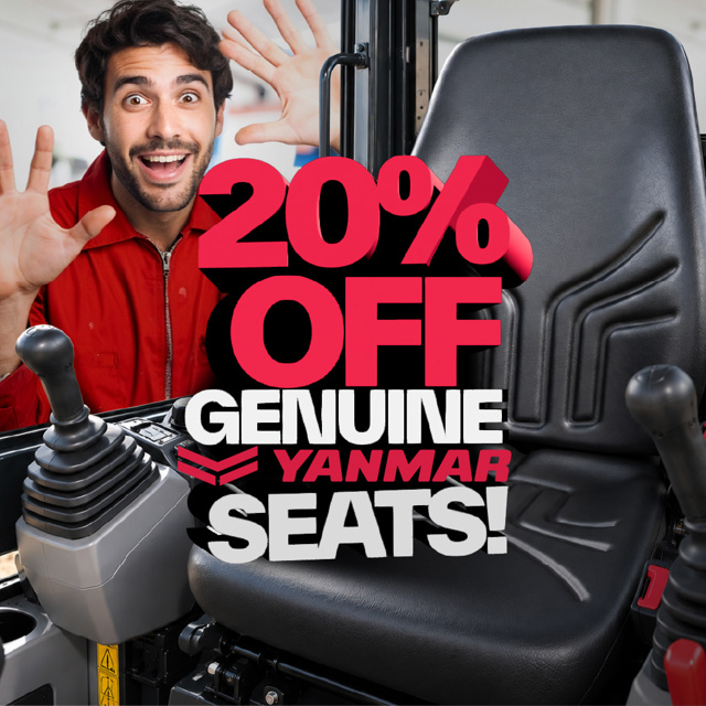 20% Off Genuine Yanmar Seats